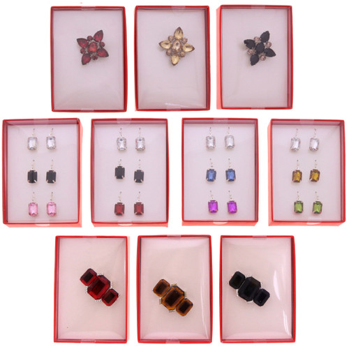 72 Piece Assorted Gift Boxed Pin & Multiple Earring Sets RGBASST01