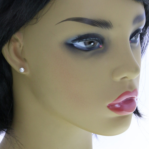 Crystal Stud And Dangle Earring Set Silver-Tone - E2516