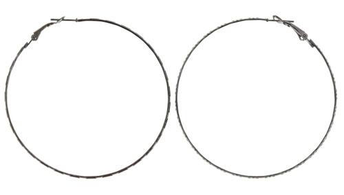 Matching Bracelet Set Hoop Earrings Silver-Tone - E2557