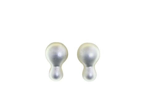 Satin Finish Rounded Metal Clip-On Earrings Silver-Tone - C1682A