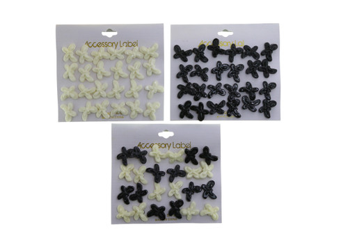 Monochrome Acrylic Butterfly Post Multiple Earring Set Assorted - ME21011BW
