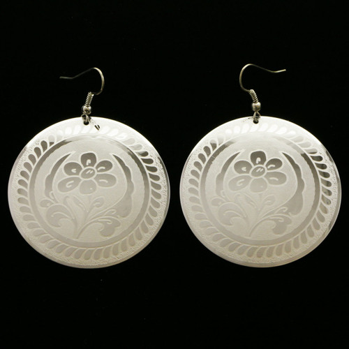 Flower Leaves Dangle-Earrings Multi-Color & Silver-Tone 12 Per Package E121A