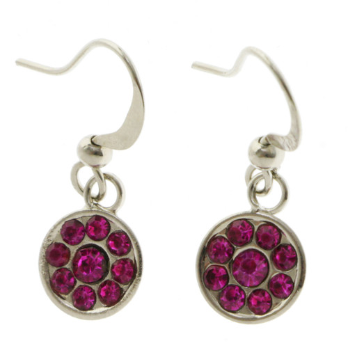 Assorted colored hoop dangles E1732c