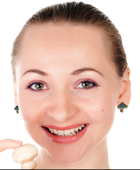 Mushrooms Stud-Earrings Multi-Color & Silver-Tone 12 Per Package E253A