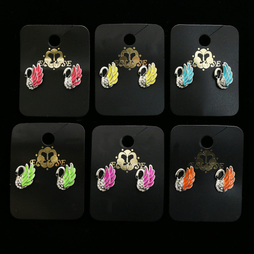 Swan stud earrings E264A