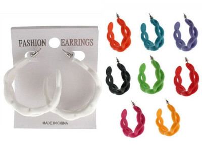 COLOR HOOP EARRING E349C
