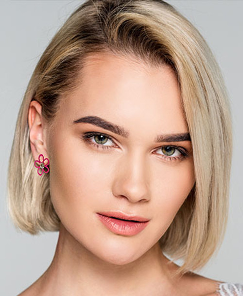 Flower stud earrings E3657C