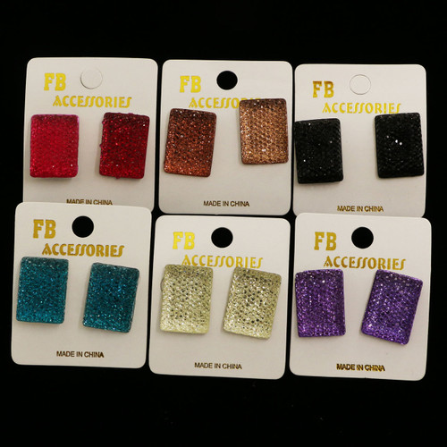 Square post earrings E4748c