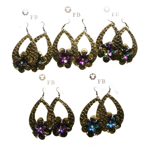 Circle Stud-Earrings Multi-Color 12 Per Package E4750C