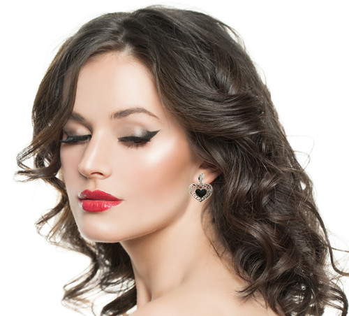 Hearts Dangle-Earrings Multi-Color 12 Per Package E47GR