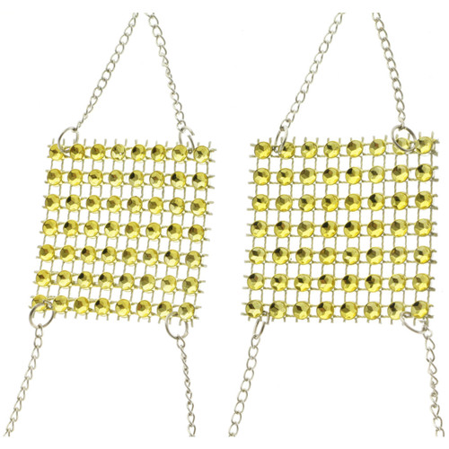 Assorted-Color Fabric Dangle-Earrings 12 Per Package E530GR