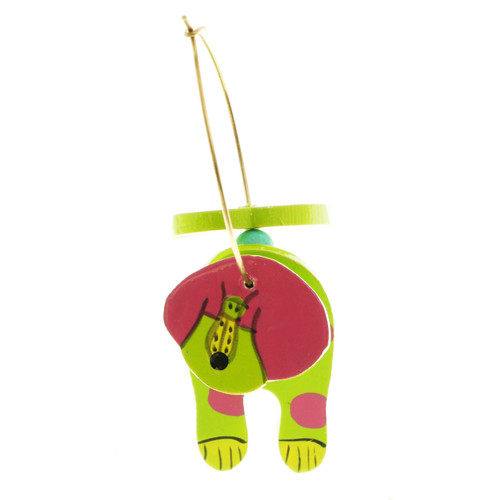 Dangle Accent Dog Animal Hoop-Earrings With Colorful Accents Multi-Color 12 Per Package E5923