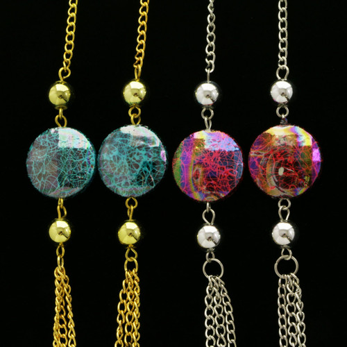 Dual-Tone & Multi-Color Metal Necklace-Earrings 12 Per Package E7043BC