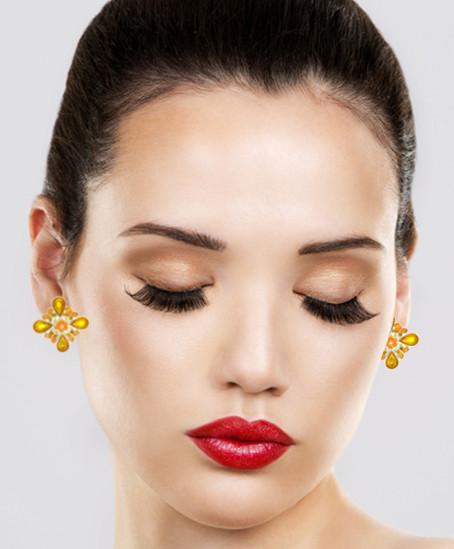 Butterfly Flower Clip-on-Earrings Assorted-Color & Silver-Tone 12 Per Package C1226C