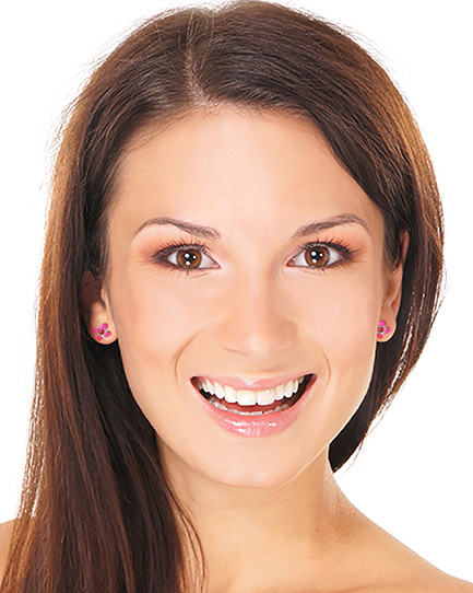 Flower Six Pairs Per Card Multiple-Earring Set With Faceted Accents Multi-Color & Silver-Tone 12 Per Package SX1640A