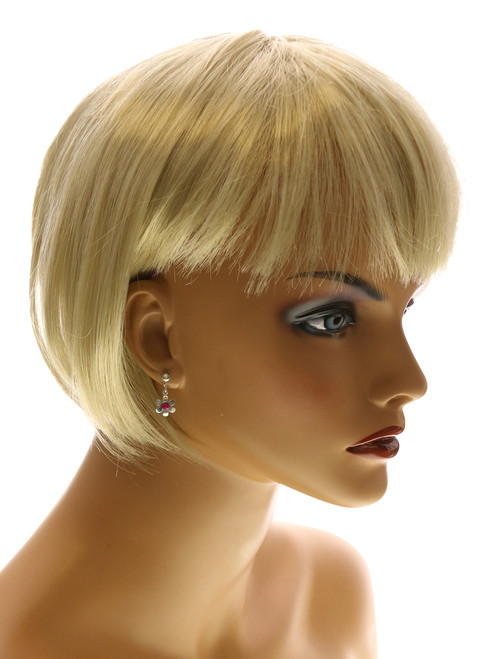 Flower Six Pair per Card Multiple-Earring-Set With Crystal Accents Silver-Tone & Multi-Color 12 Per Package SX1767A