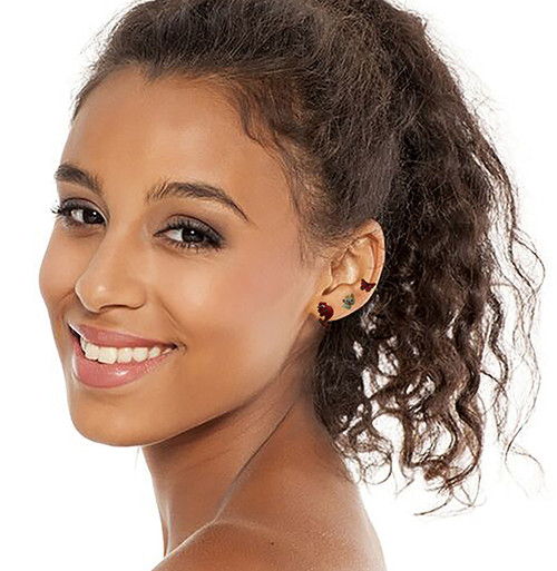 Assorted Animal Shapes Six Pair per Card Multiple-Earring-Set Multi-Color 12 Per Package SX40281