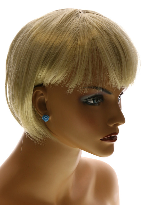 Rose Rings Trio-Earrings With Crystal Accents Silver-Tone & Multi-Color 12 Per Package T1025C