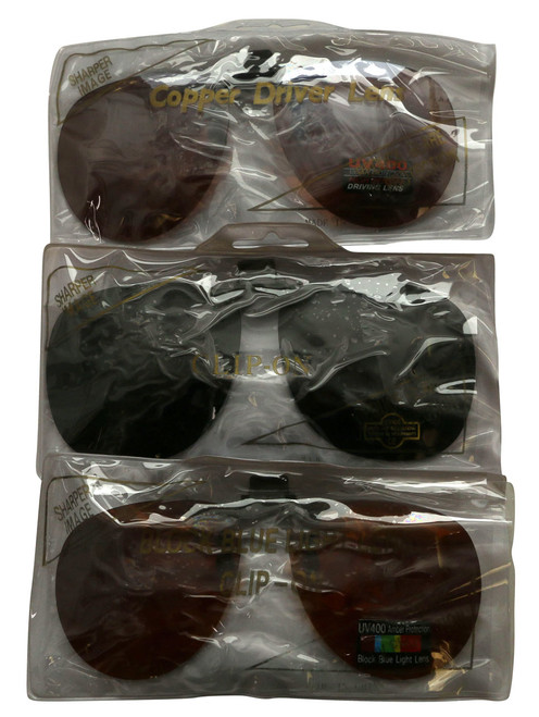 UV400 Clip On Flip Up Sunglasses Assorted Shape & Color Lenses W/ Case 12SGH50078