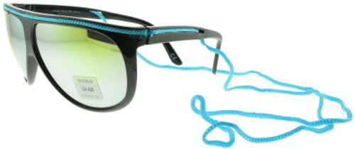 UV400 Black acrylic sunglasses with assorted colored string 9SG1168STRING UV400 Black acrylic sunglasses with assorted colored string 9SG1168STRING