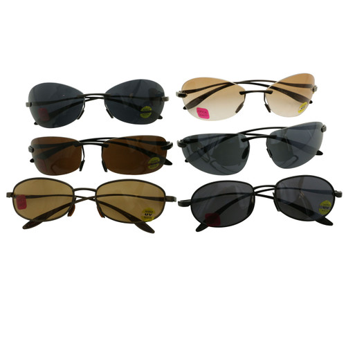 Maximum UV Assorted Frameless Sunglasses With Assorted Color Lenses 9SG50071