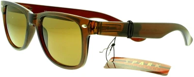 Brown Acrylic Frame Sunglasses With Brown and Green Lenses 9SG82601