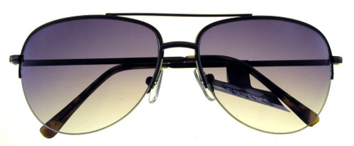 Aviator Black Half Framed Sunglasses HESG08