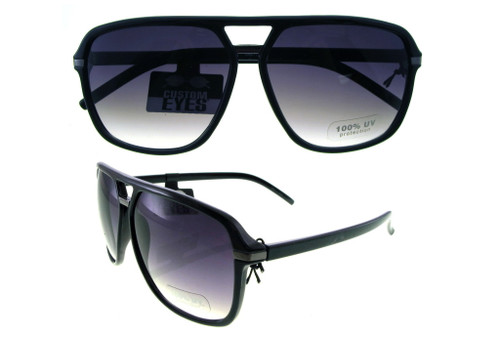 100% UV Black Framed Sunglasses HESG10