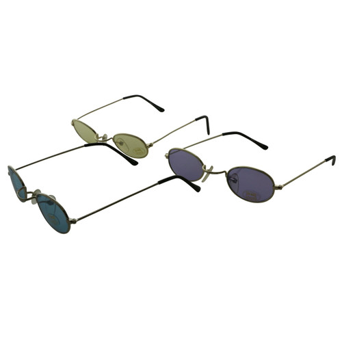 UV 400 Childrens Metal Frame Sunglasses Oval Colored Lens 6KSG31194