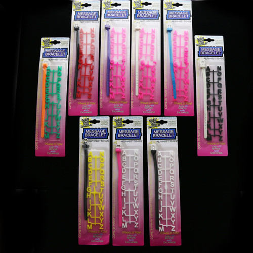 Make-Your-Own Message Alphabet Bracelet Set Assorted - B17C