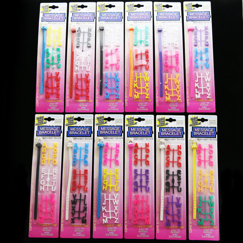 Make-Your-Own Message Alphabet Bracelet Set Assorted - B19C