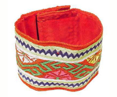 Embroidered Hook And Loop Strap Bracelet Multicolor - B2346 Embroidered Hook And Loop Strap Bracelet Multicolor - B2346