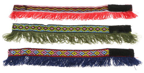 Fringed Cloth Embroidered Strap Bracelets Assorted - B2419