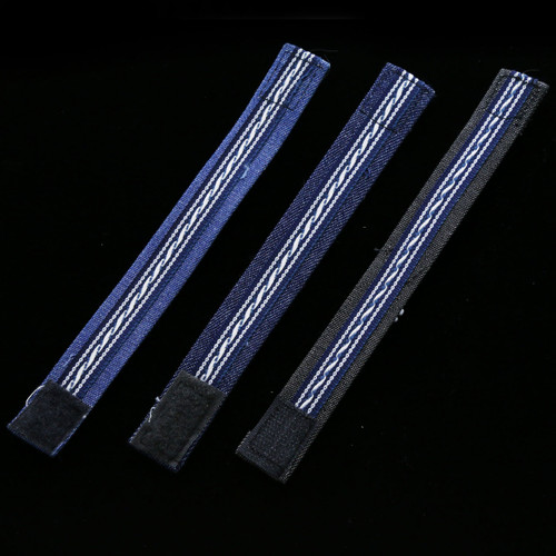 Double-Sided Embroidered Denim Strap Bracelet Blue - B2508