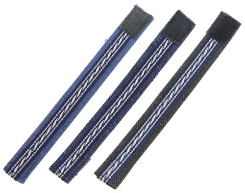 Double-Sided Embroidered Denim Strap Bracelet Blue - B2510