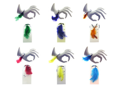 Feather Accent Black Cord Fashion Bracelets Assorted - B2571 Feather Accent Black Cord Fashion Bracelets Assorted - B2571