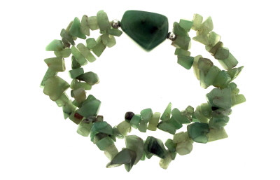 Jade stone stretch double bracelet 18B23197G