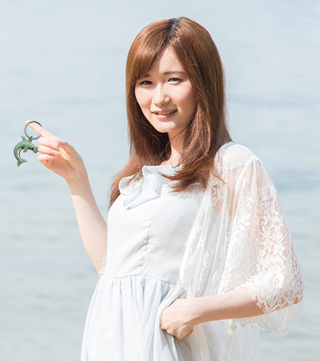 Teal & Silver Tone Dolphin With Rhinestone Accent Key Chain KEKC4733