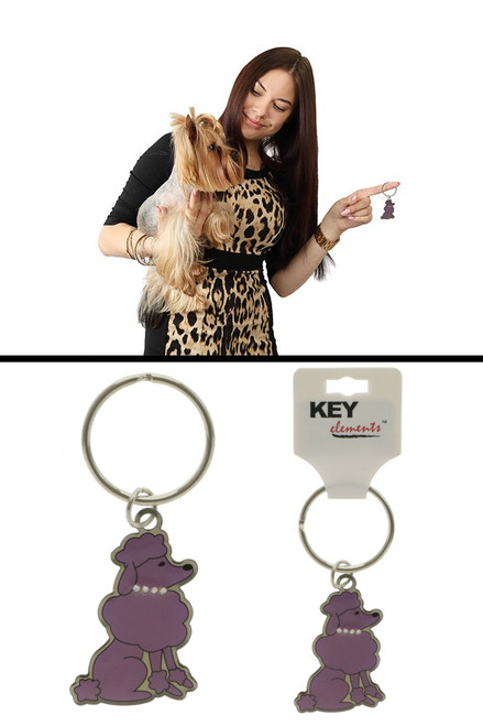 Purple Poodle Key Chain KEKC4897 Purple Poodle Key Chain KEKC4897