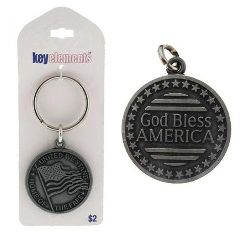 Patriotic Double Sided Key Chain KEKC4996