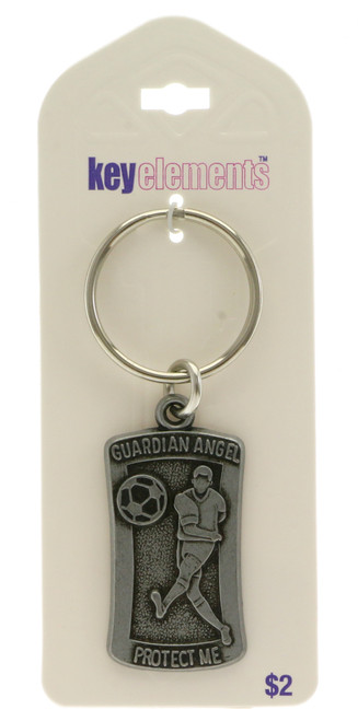 Sports Theme Soccer Guardian Angel Key Chain KEKC5001