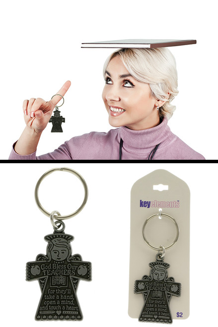 God Bless Teachers Inspirational Key Chain KEKC5011 God Bless Teachers Inspirational Key Chain KEKC5011