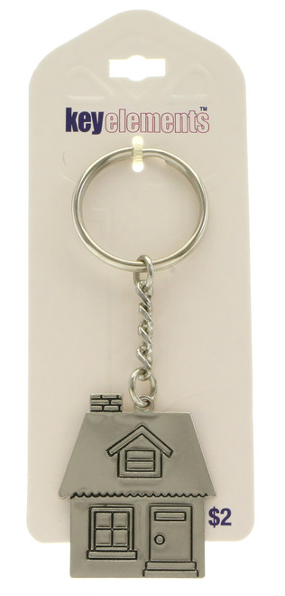 Silver Tone House Key Chain KEKC5014
