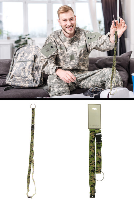 Lanyard with detachable split-ring key chain with camouflage pattern KEKC5120 Lanyard with detachable split-ring key chain with camouflage pattern KEKC5120