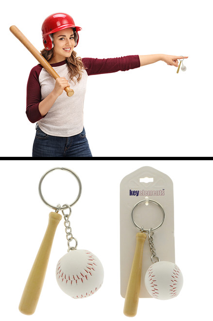 Baseball And Bat Key Chain KEKC5129