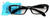 Acrylic reading glasses with small, rounded, rectangle shaped lenses (strength +1.50) RG150P