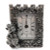 Pewter framed clock with a cat as a drummer cl3