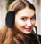 Earmuffs with a band that goes behind the head with a furry X design print 12EM706