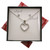 Birthstone Necklace & Earring Gift Box Set (April) GBNE15