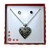 Gun Metal Finish Heart & Earring Gift Box GBNE2